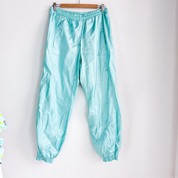 Vintage Puma Volleyball Print Turquoise Bright 2 Piece Warm up Track Suit 42/M - Picture 12 of 16